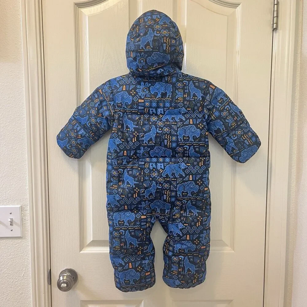 Columbia Infant Snuggly Bunny II Bunting Down Snowsuit Blue Boys 12-18 Months